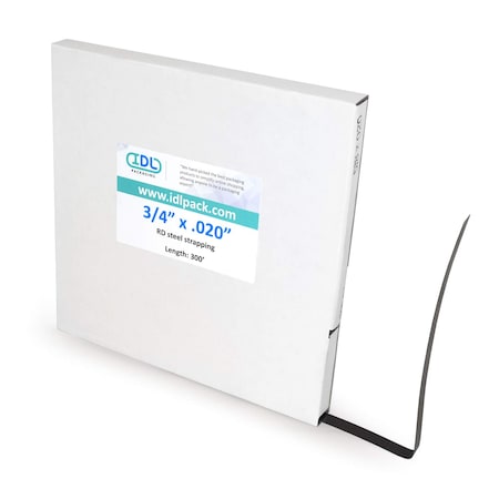 Idl Packaging 3/4" Steel Strapping, Mini Coil, 300 Ft., Black MAL34.300